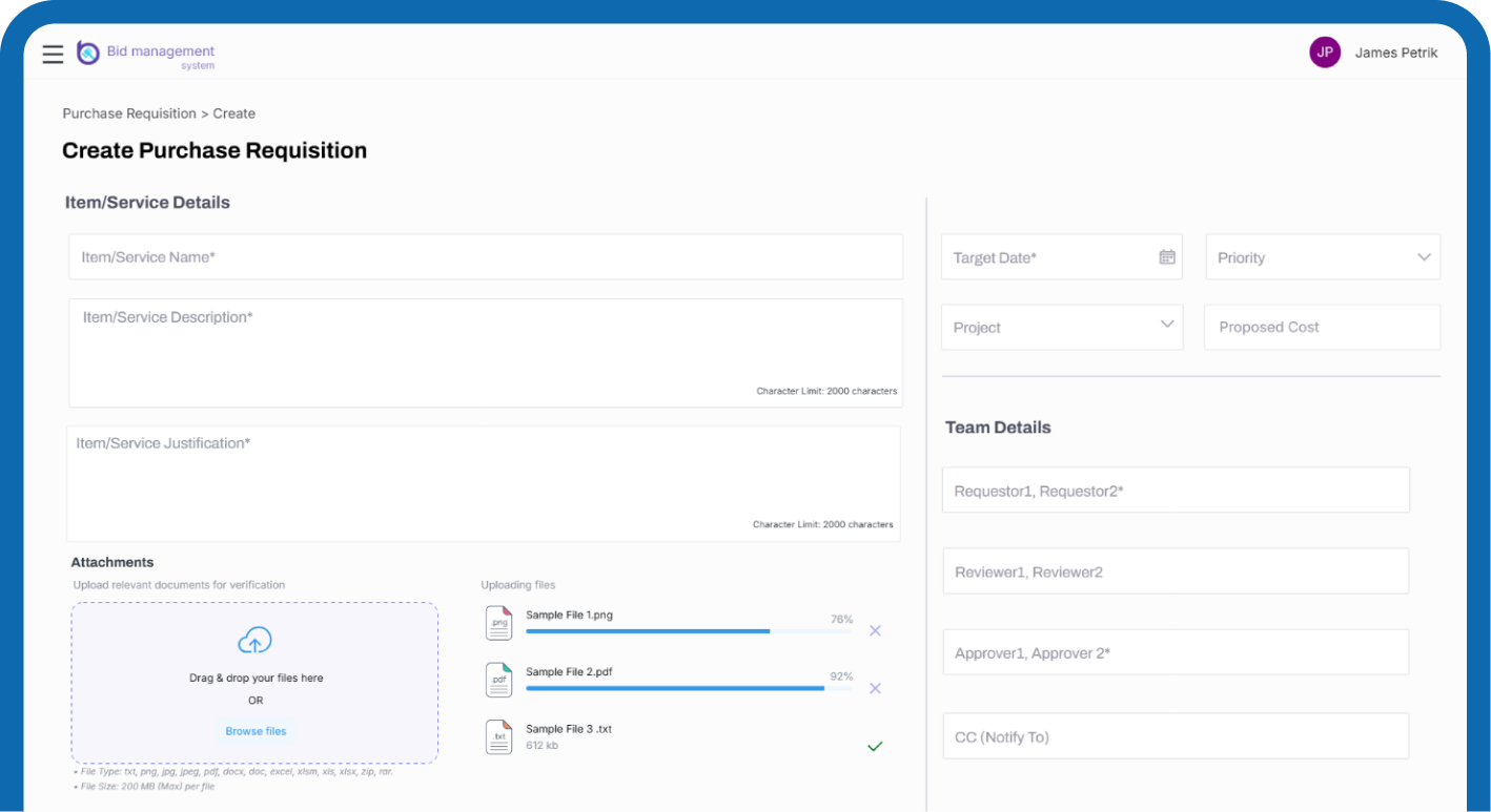 Create & Publish RFP Within few Minutes